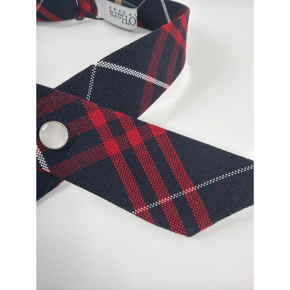 Flynn OHara School Uniform Crossover Tie Plaid Navy Red One Size